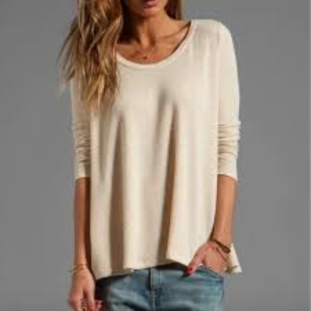 ✅ FREE PEOPLE We The Free Rockabilly Thermal Swing Top CREAM SIZE SMALL